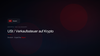USt / Verkaufssteuer auf Krypto — crypto tax glossary (DE)