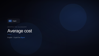Average cost — crypto tax glossary (EN)