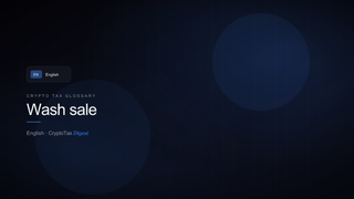 Wash sale — crypto tax glossary (EN)