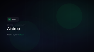 Airdrop — crypto tax glossary (IT)
