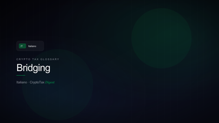 Bridging — crypto tax glossary (IT)