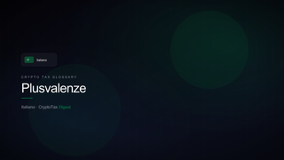 Plusvalenze — crypto tax glossary (IT)