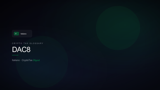 DAC8 — crypto tax glossary (IT)