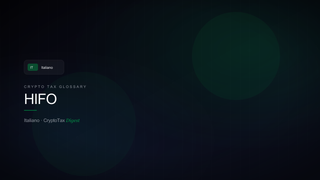 HIFO — crypto tax glossary (IT)