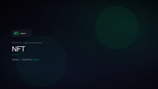 NFT — crypto tax glossary (IT)