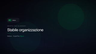 Stabile organizzazione — crypto tax glossary (IT)
