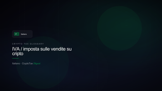 IVA / imposta sulle vendite su cripto — crypto tax glossary (IT)