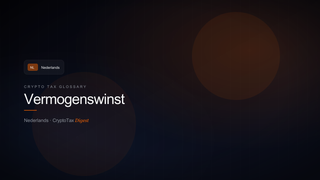 Vermogenswinst — crypto tax glossary (NL)
