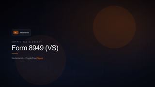 Form 8949 (VS) — crypto tax glossary (NL)
