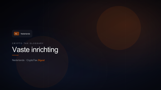 Vaste inrichting — crypto tax glossary (NL)