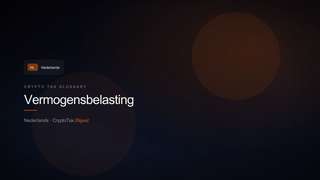 Vermogensbelasting — crypto tax glossary (NL)
