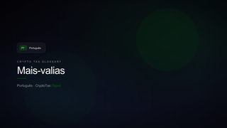 Mais-valias — crypto tax glossary (PT)