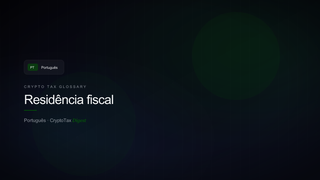 Residência fiscal — crypto tax glossary (PT)