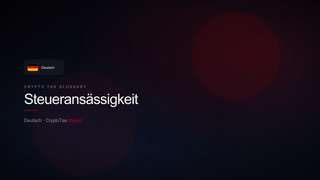 Steueransässigkeit — crypto tax glossary (DE)