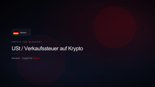USt / Verkaufssteuer auf Krypto — crypto tax glossary (DE)