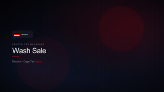 Wash Sale — crypto tax glossary (DE)