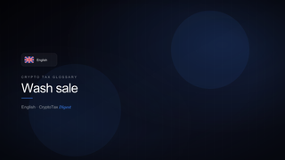 Wash sale — crypto tax glossary (EN)