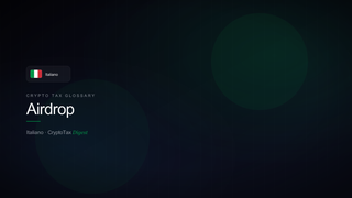 Airdrop — crypto tax glossary (IT)