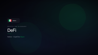 DeFi — crypto tax glossary (IT)