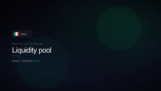 Liquidity pool — crypto tax glossary (IT)