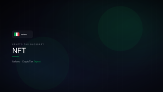 NFT — crypto tax glossary (IT)