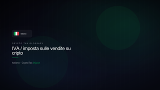 IVA / imposta sulle vendite su cripto — crypto tax glossary (IT)