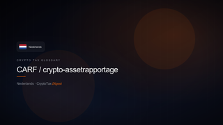 CARF / crypto-assetrapportage — crypto tax glossary (NL)