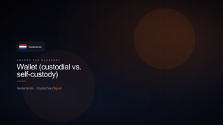 Wallet (custodial vs. self-custody) — crypto tax glossary (NL)