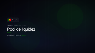 Pool de liquidez — crypto tax glossary (PT)