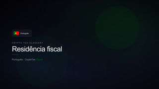 Residência fiscal — crypto tax glossary (PT)