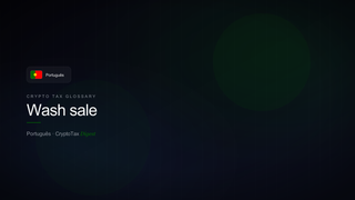 Wash sale — crypto tax glossary (PT)