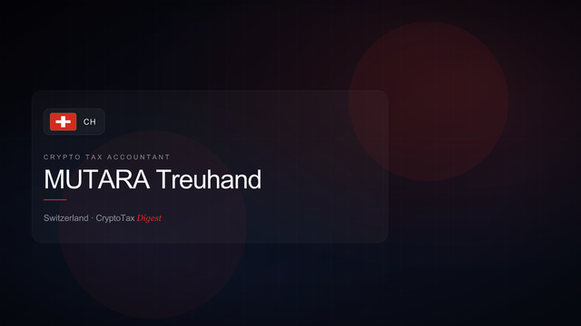MUTARA Treuhand — crypto tax accountant (Switzerland)