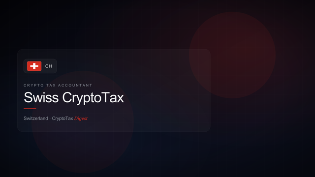 Swiss CryptoTax — crypto tax accountant (Switzerland)