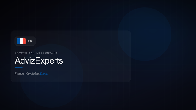 AdvizExperts — crypto tax accountant (France)