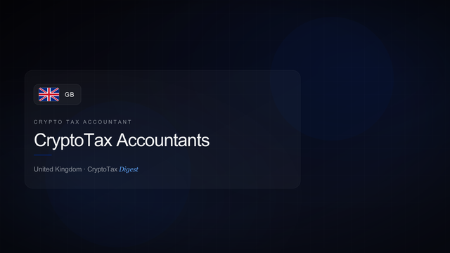 CryptoTax Accountants — crypto tax accountant (United Kingdom)