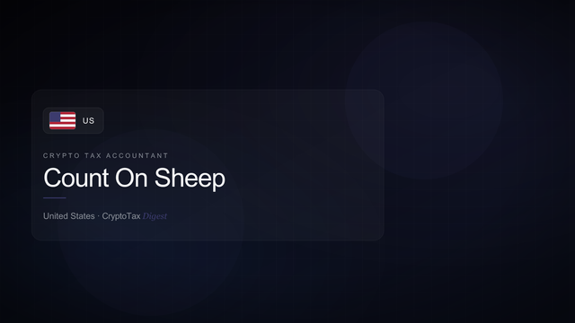 Count On Sheep — crypto tax accountant (United States)