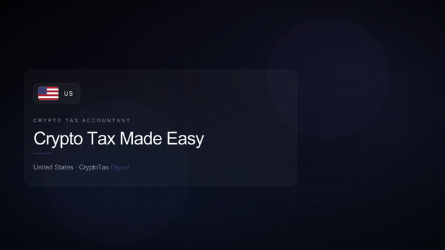Crypto Tax Made Easy — crypto tax accountant (United States)