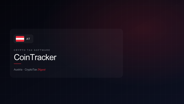 CoinTracker — crypto tax software (Austria)