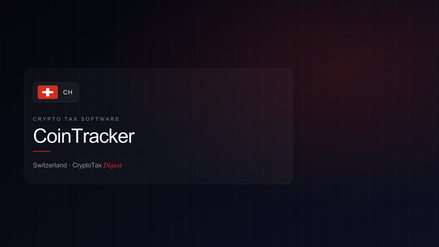 CoinTracker — crypto tax software (Switzerland)