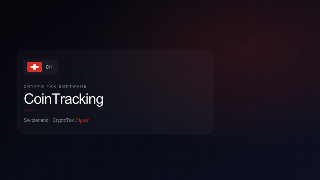 CoinTracking — crypto tax software (Switzerland)