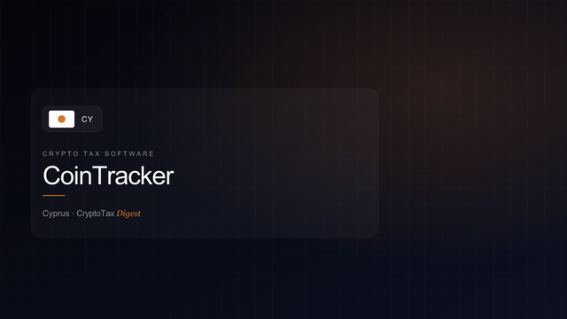 CoinTracker — crypto tax software (Cyprus)