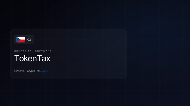 TokenTax — crypto tax software (Czechia)