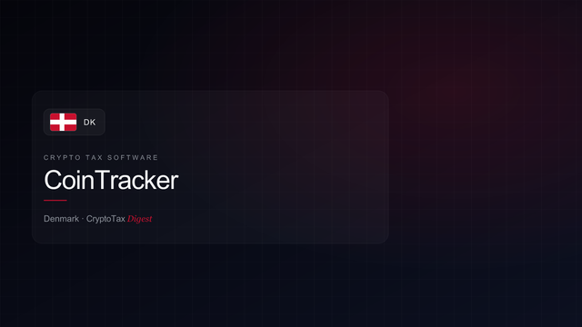 CoinTracker — crypto tax software (Denmark)