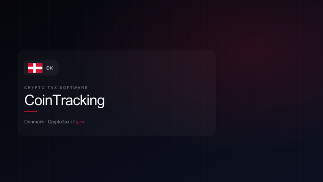 CoinTracking — crypto tax software (Denmark)