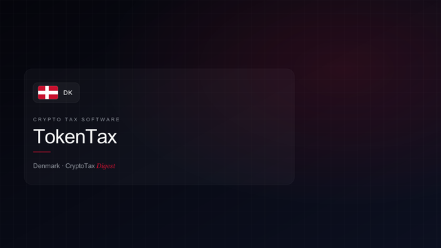 TokenTax — crypto tax software (Denmark)