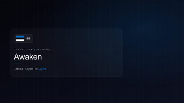 Awaken — crypto tax software (Estonia)