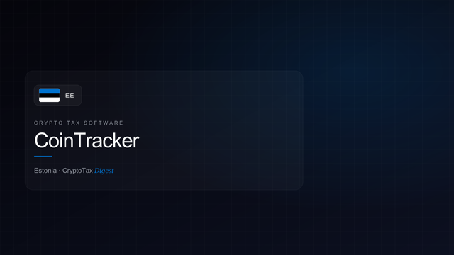 CoinTracker — crypto tax software (Estonia)
