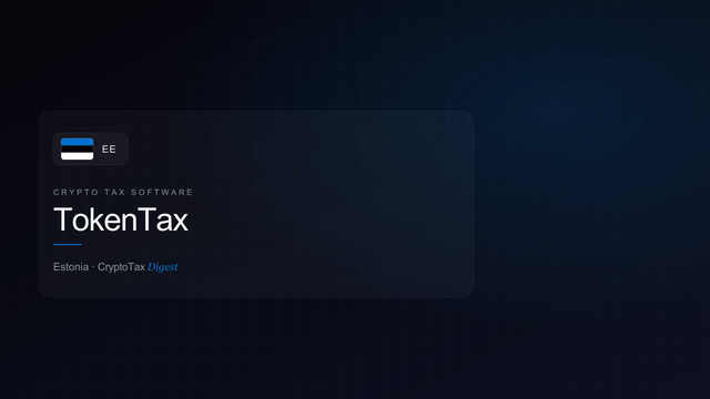 TokenTax — crypto tax software (Estonia)
