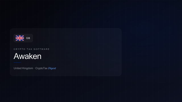 Awaken — crypto tax software (United Kingdom)