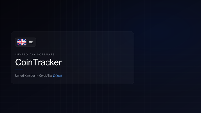 CoinTracker — crypto tax software (United Kingdom)
